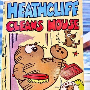 Heathcliff Cleans House 1985 Vintage Comic Book George Gately Cat Cartoon